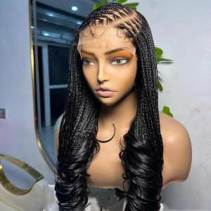 Peruvian 5x5 Closure Glueless Braided Wig