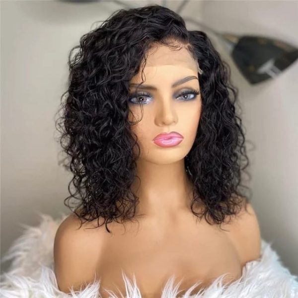 Malaysian Water Curls 4x4 Glueless Double Drawn 12” Wig - Image 2